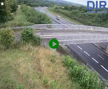 Webcam sur A84 à hauteur de Pont-Farcy, au niveau du pont autoroutier sur la Vire, au sud de Saint-Lô