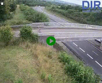 Webcam sur A84 à hauteur de Pont-Farcy, au niveau du pont autoroutier sur la Vire, au sud de Saint-Lô