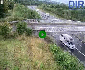 Webcam sur A84 à hauteur de Pont-Farcy, au niveau du pont autoroutier sur la Vire, au sud de Saint-Lô