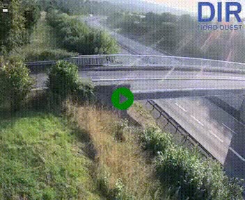 Webcam sur A84 à hauteur de Pont-Farcy, au niveau du pont autoroutier sur la Vire, au sud de Saint-Lô