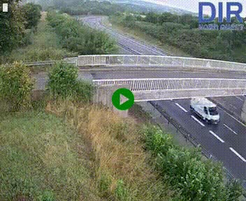 Webcam sur A84 à hauteur de Pont-Farcy, au niveau du pont autoroutier sur la Vire, au sud de Saint-Lô