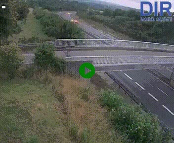 Webcam sur A84 à hauteur de Pont-Farcy, au niveau du pont autoroutier sur la Vire, au sud de Saint-Lô