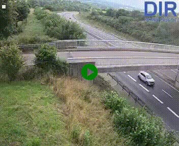 Webcam sur A84 à hauteur de Pont-Farcy, au niveau du pont autoroutier sur la Vire, au sud de Saint-Lô