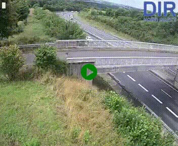 Webcam sur A84 à hauteur de Pont-Farcy, au niveau du pont autoroutier sur la Vire, au sud de Saint-Lô