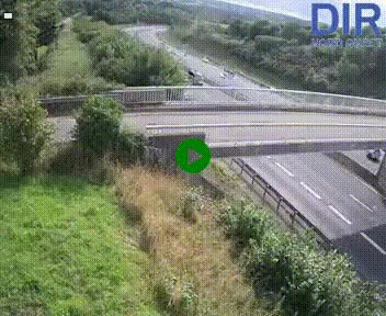 Webcam sur A84 à hauteur de Pont-Farcy, au niveau du pont autoroutier sur la Vire, au sud de Saint-Lô