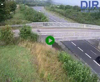 Webcam sur A84 à hauteur de Pont-Farcy, au niveau du pont autoroutier sur la Vire, au sud de Saint-Lô