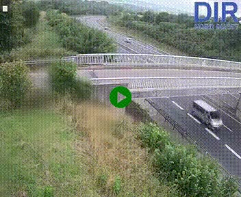 Webcam sur A84 à hauteur de Pont-Farcy, au niveau du pont autoroutier sur la Vire, au sud de Saint-Lô