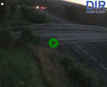 Webcam sur A84 à hauteur de Pont-Farcy, au niveau du pont autoroutier sur la Vire, au sud de Saint-Lô
