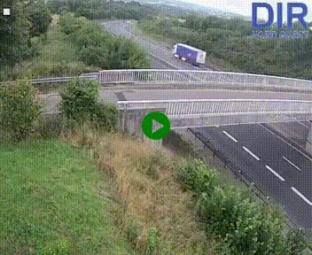 Webcam sur A84 à hauteur de Pont-Farcy, au niveau du pont autoroutier sur la Vire, au sud de Saint-Lô