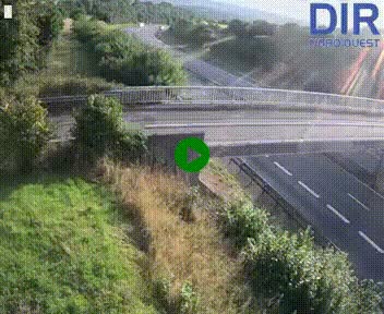 Webcam sur A84 à hauteur de Pont-Farcy, au niveau du pont autoroutier sur la Vire, au sud de Saint-Lô