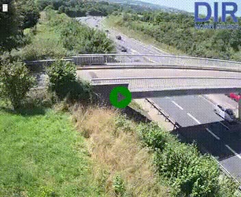 Webcam sur A84 à hauteur de Pont-Farcy, au niveau du pont autoroutier sur la Vire, au sud de Saint-Lô