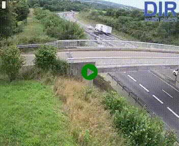 Webcam sur A84 à hauteur de Pont-Farcy, au niveau du pont autoroutier sur la Vire, au sud de Saint-Lô