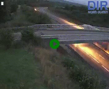Webcam sur A84 à hauteur de Pont-Farcy, au niveau du pont autoroutier sur la Vire, au sud de Saint-Lô