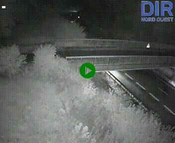 Webcam sur A84 à hauteur de Pont-Farcy, au niveau du pont autoroutier sur la Vire, au sud de Saint-Lô