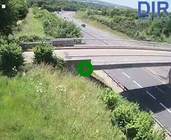 Webcam sur A84 à hauteur de Pont-Farcy, au niveau du pont autoroutier sur la Vire, au sud de Saint-Lô