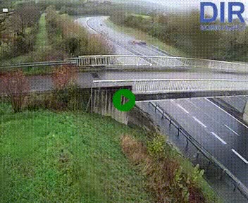 <h2>Webcam sur A84 à hauteur de Pont-Farcy, au niveau du pont autoroutier sur la Vire, au sud de Saint-Lô</h2>