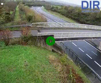 <h2>Webcam sur A84 à hauteur de Pont-Farcy, au niveau du pont autoroutier sur la Vire, au sud de Saint-Lô</h2>