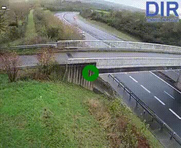 <h2>Webcam sur A84 à hauteur de Pont-Farcy, au niveau du pont autoroutier sur la Vire, au sud de Saint-Lô</h2>