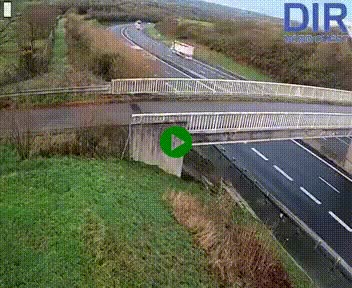 <h2>Webcam sur A84 à hauteur de Pont-Farcy, au niveau du pont autoroutier sur la Vire, au sud de Saint-Lô</h2>