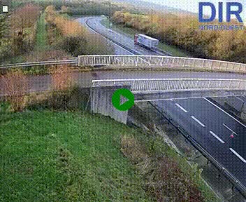 <h2>Webcam sur A84 à hauteur de Pont-Farcy, au niveau du pont autoroutier sur la Vire, au sud de Saint-Lô</h2>