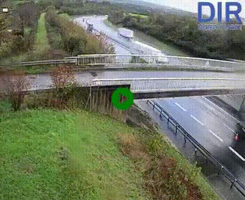 <h2>Webcam sur A84 à hauteur de Pont-Farcy, au niveau du pont autoroutier sur la Vire, au sud de Saint-Lô</h2>
