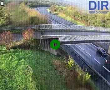<h2>Webcam sur A84 à hauteur de Pont-Farcy, au niveau du pont autoroutier sur la Vire, au sud de Saint-Lô</h2>