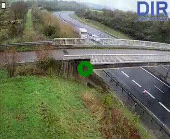 <h2>Webcam sur A84 à hauteur de Pont-Farcy, au niveau du pont autoroutier sur la Vire, au sud de Saint-Lô</h2>
