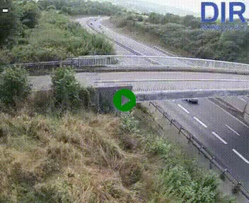 Webcam sur A84 à hauteur de Pont-Farcy, au niveau du pont autoroutier sur la Vire, au sud de Saint-Lô