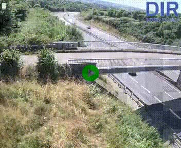 Webcam sur A84 à hauteur de Pont-Farcy, au niveau du pont autoroutier sur la Vire, au sud de Saint-Lô