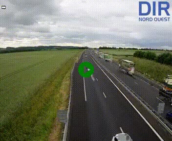 Webcam sur A84 à hauteur de l'échangeur de Poilley avec la N175, au sud d'Avranches