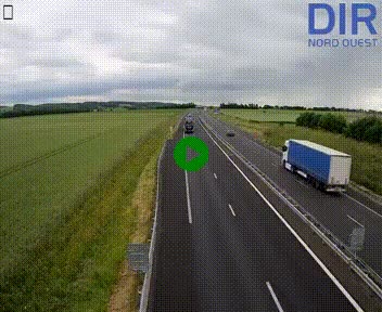 Webcam sur A84 à hauteur de l'échangeur de Poilley avec la N175, au sud d'Avranches