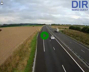 Webcam sur A84 à hauteur de l'échangeur de Poilley avec la N175, au sud d'Avranches