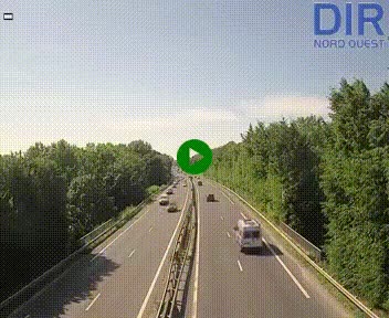 Webcam sur le périphérique de Caen (N814) à l'est de la ville, à Mondeville hauteur de la sortie 2, Presqu'île-Rives de l'Orne, au bout de l'autoroute A13