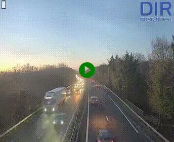 <h2>Webcam sur le périphérique de Caen (N814) à l'est de la ville, à Mondeville hauteur de la sortie 2, Presqu'île-Rives de l'Orne, au bout de l'autoroute A13</h2>