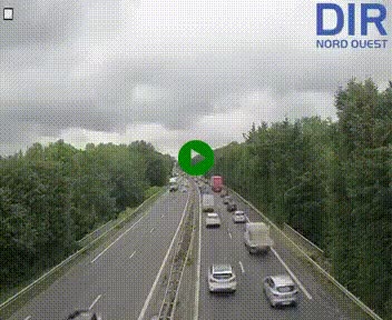 Webcam sur le périphérique de Caen (N814) à l'est de la ville, à Mondeville hauteur de la sortie 2, Presqu'île-Rives de l'Orne, au bout de l'autoroute A13