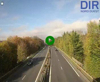 Webcam sur le périphérique de Caen (N814) à l'est de la ville, à Mondeville hauteur de la sortie 2, Presqu'île-Rives de l'Orne, au bout de l'autoroute A13