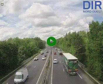 <h2>Webcam sur le périphérique de Caen (N814) à l'est de la ville, à Mondeville hauteur de la sortie 2, Presqu'île-Rives de l'Orne, au bout de l'autoroute A13</h2>