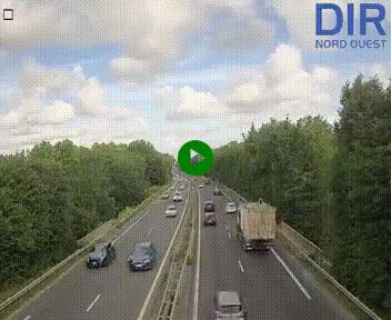 <h2>Webcam sur le périphérique de Caen (N814) à l'est de la ville, à Mondeville hauteur de la sortie 2, Presqu'île-Rives de l'Orne, au bout de l'autoroute A13</h2>