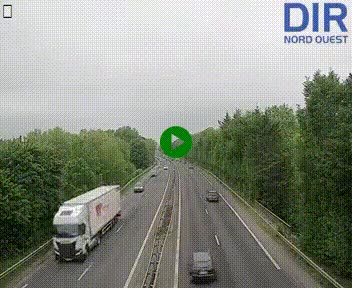 Webcam sur le périphérique de Caen (N814) à l'est de la ville, à Mondeville hauteur de la sortie 2, Presqu'île-Rives de l'Orne, au bout de l'autoroute A13