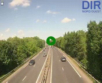 Webcam sur le périphérique de Caen (N814) à l'est de la ville, à Mondeville hauteur de la sortie 2, Presqu'île-Rives de l'Orne, au bout de l'autoroute A13
