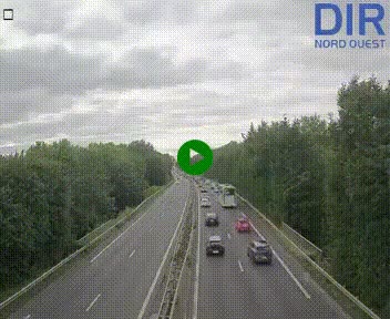 Webcam sur le périphérique de Caen (N814) à l'est de la ville, à Mondeville hauteur de la sortie 2, Presqu'île-Rives de l'Orne, au bout de l'autoroute A13