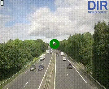 Webcam sur le périphérique de Caen (N814) à l'est de la ville, à Mondeville hauteur de la sortie 2, Presqu'île-Rives de l'Orne, au bout de l'autoroute A13