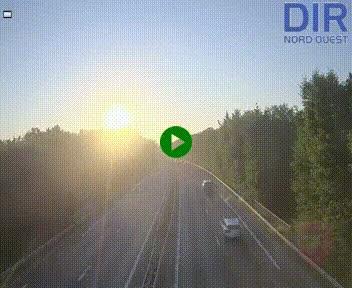 Webcam sur le périphérique de Caen (N814) à l'est de la ville, à Mondeville hauteur de la sortie 2, Presqu'île-Rives de l'Orne, au bout de l'autoroute A13