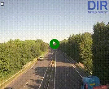 Webcam sur le périphérique de Caen (N814) à l'est de la ville, à Mondeville hauteur de la sortie 2, Presqu'île-Rives de l'Orne, au bout de l'autoroute A13
