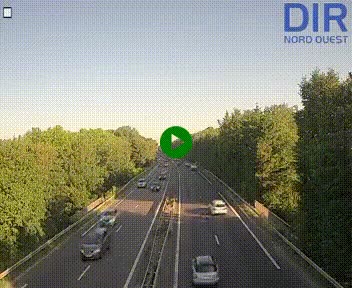 Webcam sur le périphérique de Caen (N814) à l'est de la ville, à Mondeville hauteur de la sortie 2, Presqu'île-Rives de l'Orne, au bout de l'autoroute A13