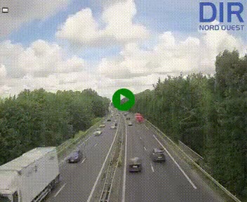Webcam sur le périphérique de Caen (N814) à l'est de la ville, à Mondeville hauteur de la sortie 2, Presqu'île-Rives de l'Orne, au bout de l'autoroute A13