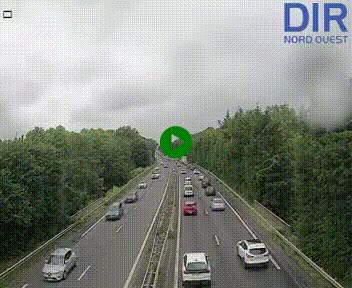 Webcam sur le périphérique de Caen (N814) à l'est de la ville, à Mondeville hauteur de la sortie 2, Presqu'île-Rives de l'Orne, au bout de l'autoroute A13