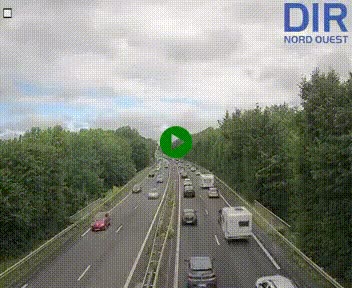 Webcam sur le périphérique de Caen (N814) à l'est de la ville, à Mondeville hauteur de la sortie 2, Presqu'île-Rives de l'Orne, au bout de l'autoroute A13