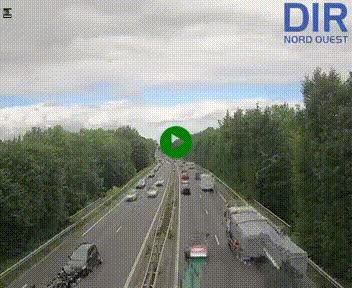 Webcam sur le périphérique de Caen (N814) à l'est de la ville, à Mondeville hauteur de la sortie 2, Presqu'île-Rives de l'Orne, au bout de l'autoroute A13