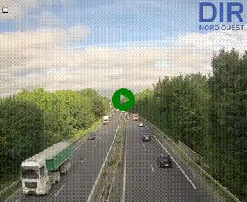 Webcam sur le périphérique de Caen (N814) à l'est de la ville, à Mondeville hauteur de la sortie 2, Presqu'île-Rives de l'Orne, au bout de l'autoroute A13